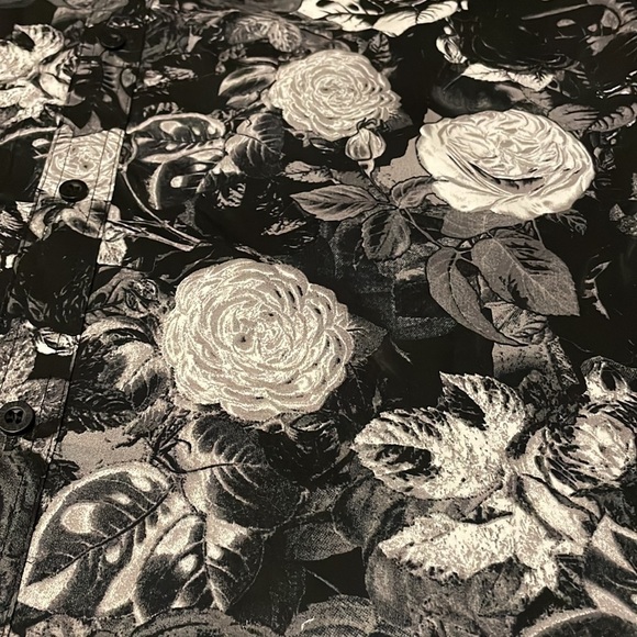 Men’s Empyre Button Down Floral Collared Cotton Short Sleeve Shirt Large - Picture 4 of 16